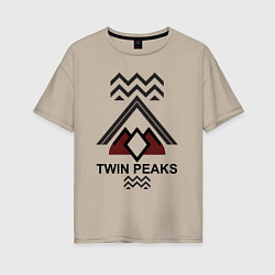 Футболка оверсайз женская Twin Peaks House, цвет: миндальный