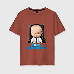 Футболка оверсайз женская Boss Baby, цвет: кирпичный