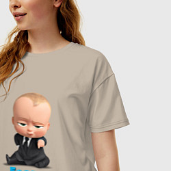 Футболка оверсайз женская Boss Baby, цвет: миндальный — фото 2