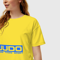 Футболка оверсайз женская Judo: More than sport, цвет: желтый — фото 2