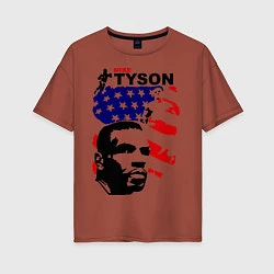 Футболка оверсайз женская Mike Tyson: USA Boxing, цвет: кирпичный