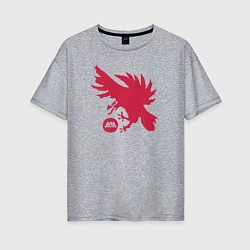 Футболка оверсайз женская Warlock Eagle, цвет: меланж