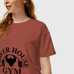 Футболка оверсайз женская Power House Gym, цвет: кирпичный — фото 2