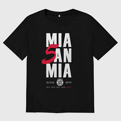 Футболка оверсайз женская Bayern FC: Mia San Mia, цвет: черный
