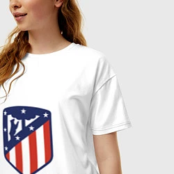 Футболка оверсайз женская Atletico Madrid, цвет: белый — фото 2