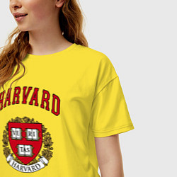 Футболка оверсайз женская Harvard university, цвет: желтый — фото 2