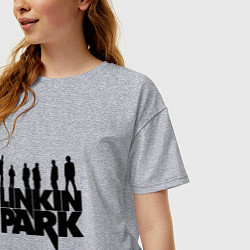 Футболка оверсайз женская Linkin Park, цвет: меланж — фото 2