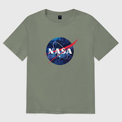 Футболка оверсайз женская NASA: Cosmic Logo, цвет: авокадо