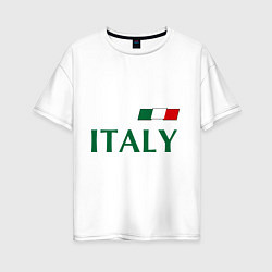 Футболка оверсайз женская Сборная Италии: 1 номер, цвет: белый