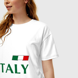 Футболка оверсайз женская Сборная Италии: 1 номер, цвет: белый — фото 2