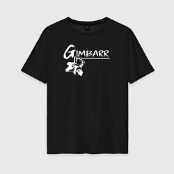 Футболка оверсайз женская Gimbarr: колумбийский стиль, цвет: черный