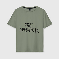 Футболка оверсайз женская Get sherlock, цвет: авокадо