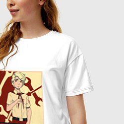 Футболка оверсайз женская Присоединишься к нашему кружку?, цвет: белый — фото 2