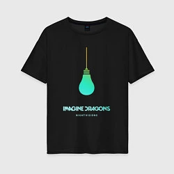 Футболка оверсайз женская Imagine Dragons: Night Visions, цвет: черный