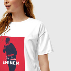 Футболка оверсайз женская Slim Shady: Eminem, цвет: белый — фото 2