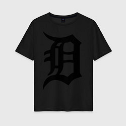 Футболка оверсайз женская Detroit Tigers, цвет: черный