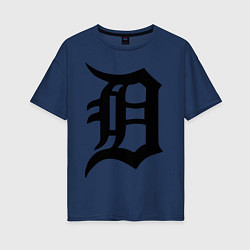 Футболка оверсайз женская Detroit Tigers, цвет: тёмно-синий