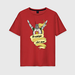 Футболка оверсайз женская Praise the Sun, цвет: красный