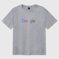 Футболка оверсайз женская Google, цвет: меланж