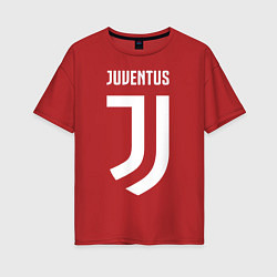Футболка оверсайз женская FC Juventus, цвет: красный