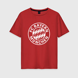 Футболка оверсайз женская FC Bayern Munchen, цвет: красный