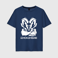 Футболка оверсайз женская Dodge, цвет: тёмно-синий