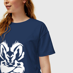 Футболка оверсайз женская Dodge, цвет: тёмно-синий — фото 2