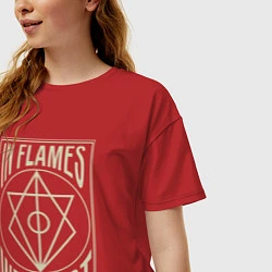 Футболка оверсайз женская In Flames: We Trust, цвет: красный — фото 2