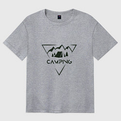 Футболка оверсайз женская Camping, цвет: меланж