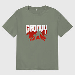 Футболка оверсайз женская Evil Dead: Groovy, цвет: авокадо
