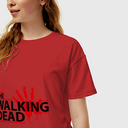 Футболка оверсайз женская The Walking Dead, кровавый след, цвет: красный — фото 2