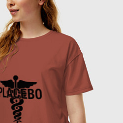 Футболка оверсайз женская Placebo, цвет: кирпичный — фото 2