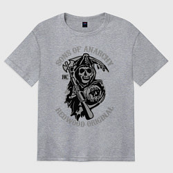 Футболка оверсайз женская Sons of Anarchy: Redwood Original, цвет: меланж