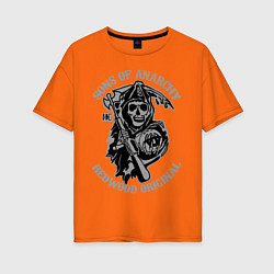 Футболка оверсайз женская Sons of Anarchy: Redwood Original, цвет: оранжевый