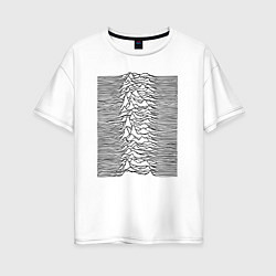 Футболка оверсайз женская Unknown Pleasures, цвет: белый