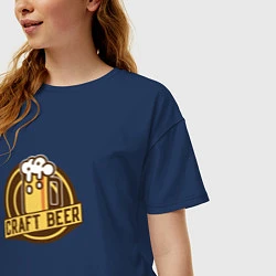 Футболка оверсайз женская Craft Beer, цвет: тёмно-синий — фото 2