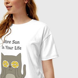 Футболка оверсайз женская More Sun In Your Life, цвет: белый — фото 2