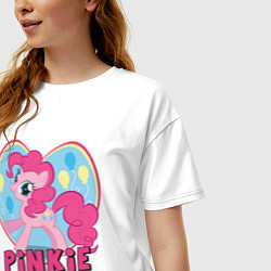 Футболка оверсайз женская Pinkie Pie: in my heart, цвет: белый — фото 2