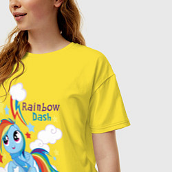 Футболка оверсайз женская Rainbow Dash, цвет: желтый — фото 2