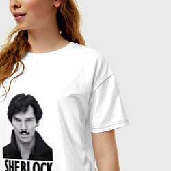 Футболка оверсайз женская Sherlock Holmes, цвет: белый — фото 2