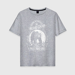 Футболка оверсайз женская Bear Camp Free Forever, цвет: меланж