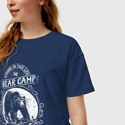 Футболка оверсайз женская Bear Camp Free Forever, цвет: тёмно-синий — фото 2