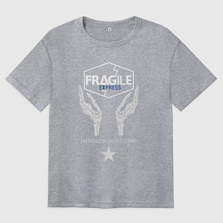 Футболка оверсайз женская Fragile Express, цвет: меланж
