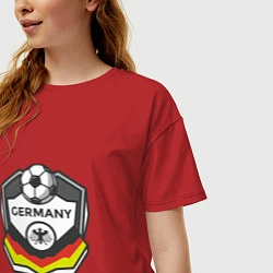 Футболка оверсайз женская Germany League, цвет: красный — фото 2