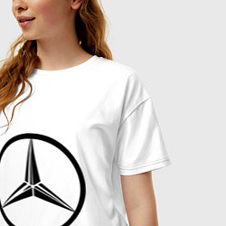 Футболка оверсайз женская Mercedes-Benz logo, цвет: белый — фото 2