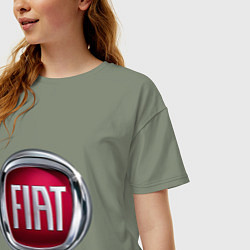 Футболка оверсайз женская FIAT logo, цвет: авокадо — фото 2
