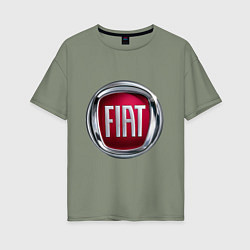 Футболка оверсайз женская FIAT logo, цвет: авокадо