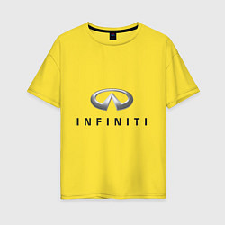 Футболка оверсайз женская Logo Infiniti, цвет: желтый