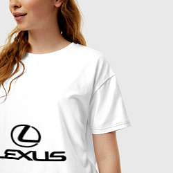 Футболка оверсайз женская Lexus logo, цвет: белый — фото 2