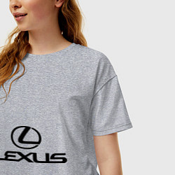 Футболка оверсайз женская Lexus logo, цвет: меланж — фото 2